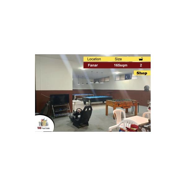 Fanar 165m2 | Shop | Prime Location | Excellent Investment | PA |