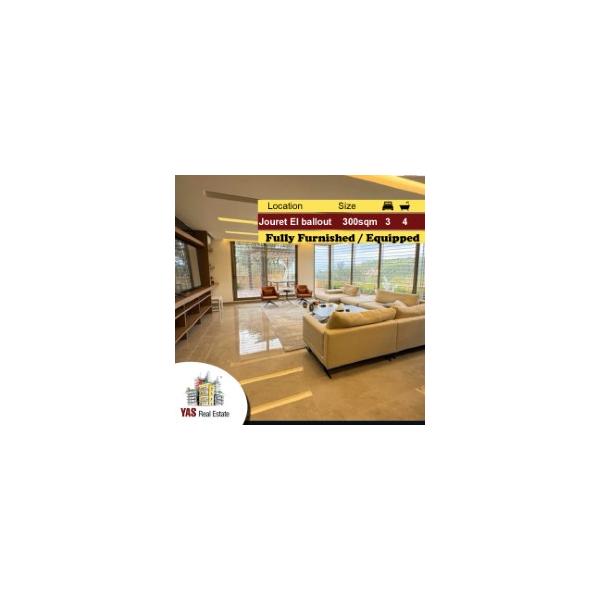 Jouret El Ballout 300m2 | 150m2 Terrace | Furnished | Quiet Area | PA