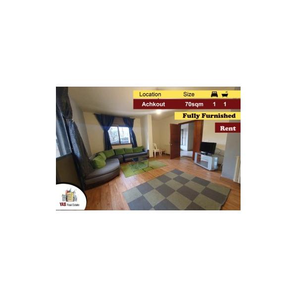 Achkout 70m2 | Rent | Terrace | Fully Furnished |Prime Location|DA/KH