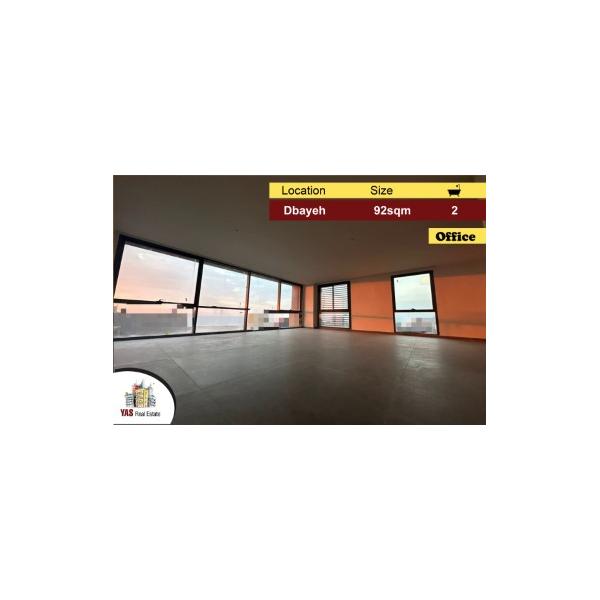 Dbayeh 92m2 | Office | Prime Location | Sea View | Brand New | MJ |