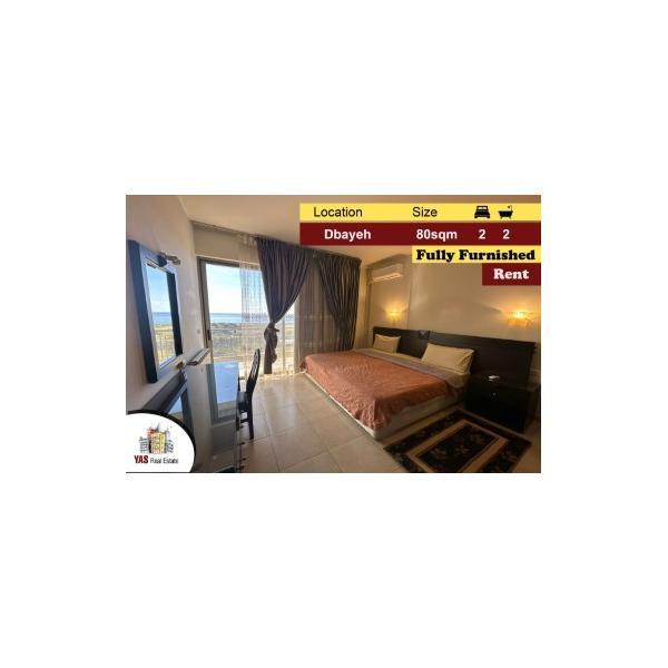 Dbayeh 80m2 | Rent | Fully Furnished | Sea View | Prime Location | MJ