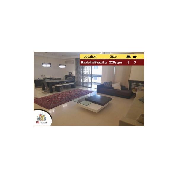 Baaabda/Brazilia 225m2 | New | Decorated | Super Prime Location | TS |