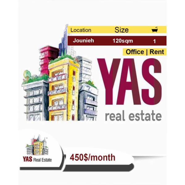 Jounieh 120m2 | Office For Rent | Perfect Investment | Catch | IV/AC