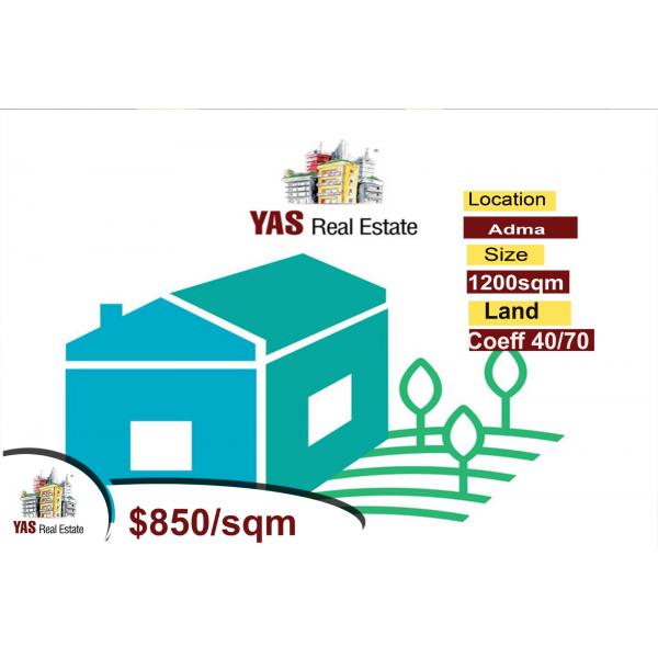 Adma 1200m2 | Residential Land | Coeff 40/70 | Prime Location | AC