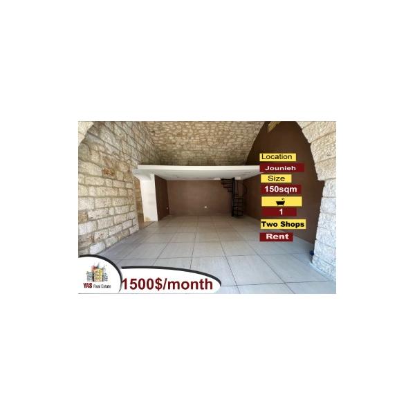 Jounieh 150m2 | Two Shops | Rent | Prime Location | EH/IV