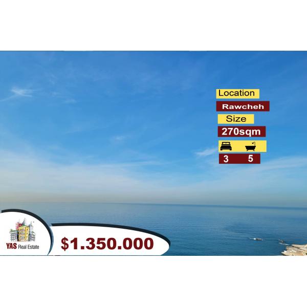 Rawcheh 270m2 | Astonishing Sea View | Luxury Flat | PA