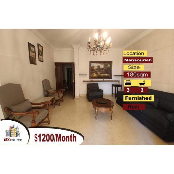 Mansourieh 180sqm | High End| Furnished | Rent | AA|