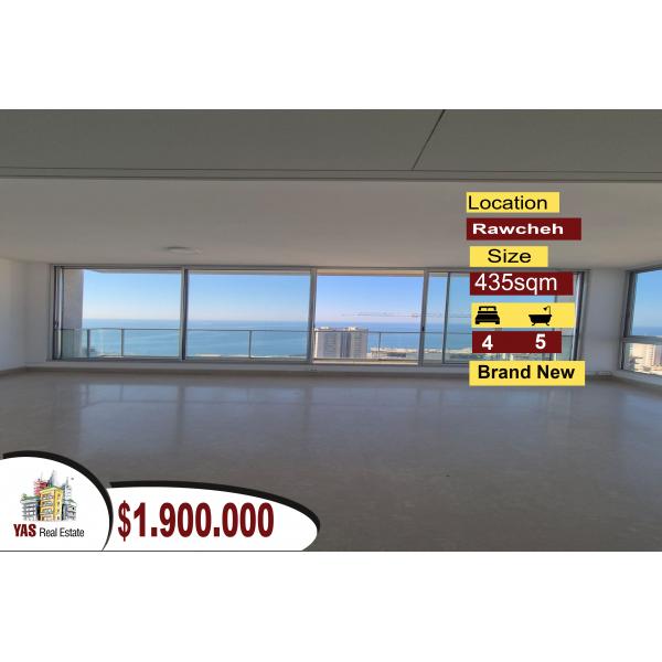 Rawcheh 435m2 | Astonishing Sea View | Luxury Flat | Brand New | PA |