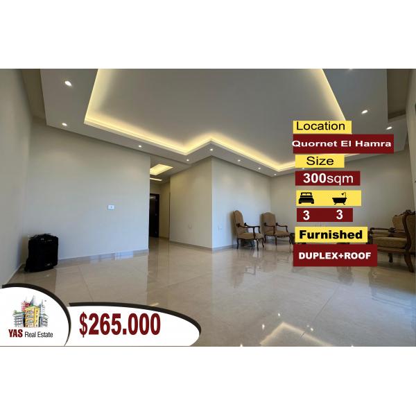 Quornet Al Hamra 300m2 | Brand New | Duplex | Roof | Furnished | CH |