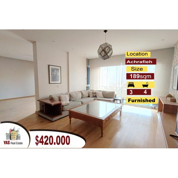 Achrafieh 189m2 | Prime Location | Furnished | Easy Access | AL |