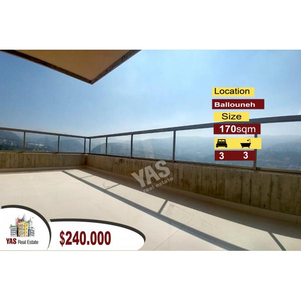 Ballouneh 170m2 | Brand New | luxury | Open View | Quiet Area |