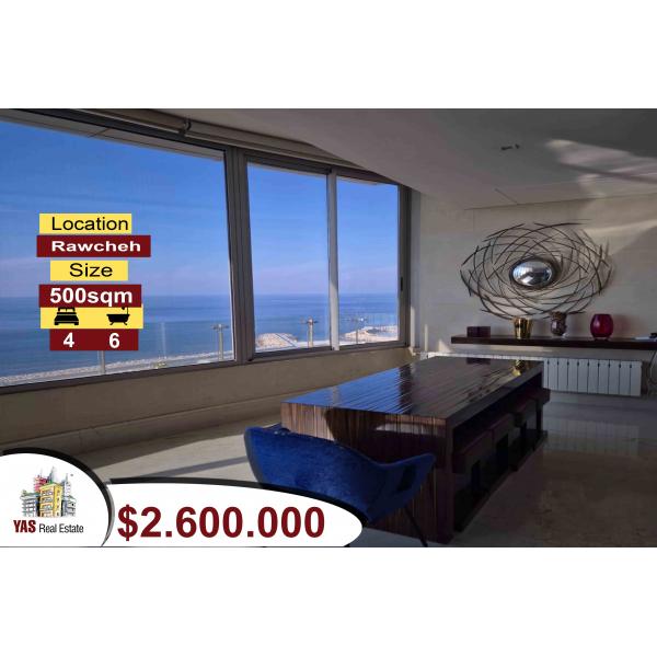 Rawcheh 500m2 | Pool/Gym | Ultra Prime Location | Astonishing View |PA