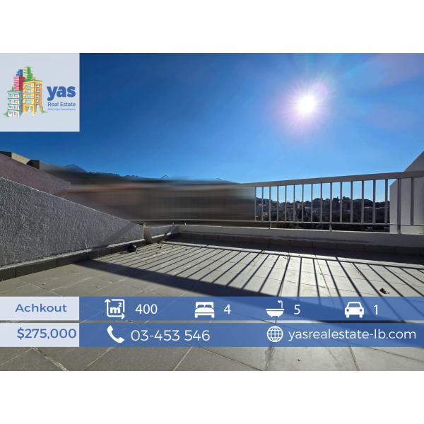 Achkout 400m2 | Spacious Duplex | Mountain View | Prime Area | DA |