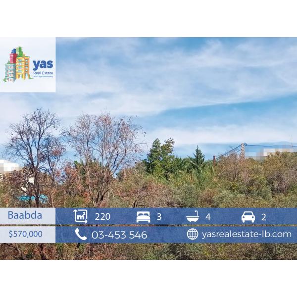Baabda 220m2 | 170m2 Terrace | Super Deluxe | Prime/Classy Area | PA|