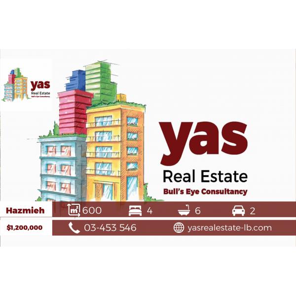 Hazmieh 600m2| 100m2 Closed Terrace | Duplex | Furnished|Open View|PA