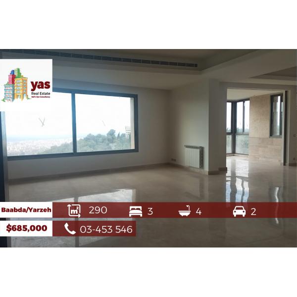 Baabda/Yarzeh 290m2| Brand New | Super Deluxe | Panoramic sea view |PA