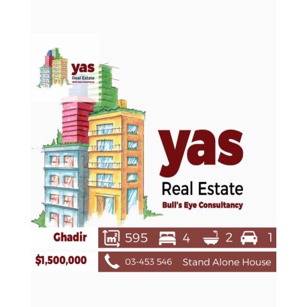 Ghadir 595m2 | Garden/Terrace | Stand Alone House | Prime location |EH