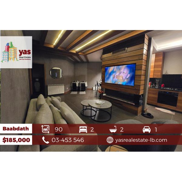 Baabdath 90m2 | 55m2 Terrace | Brand New | Semi -furnished | Decorated