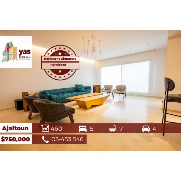 Ajaltoun 460m2 | Duplex | Designer’s Signature | FURNISHED | View |