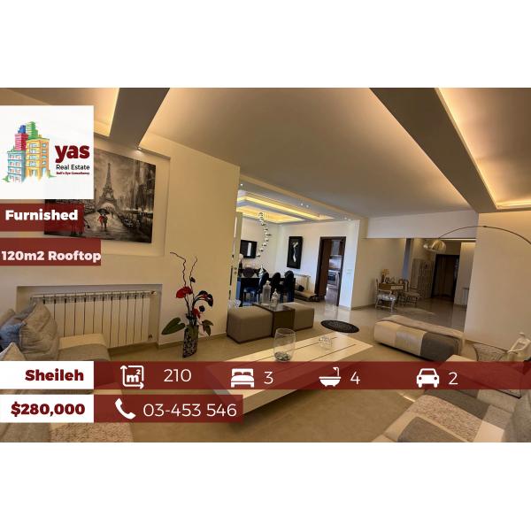Sheileh 210m2 | 120m2 Rooftop | Furnished | Upgraded | View | BA