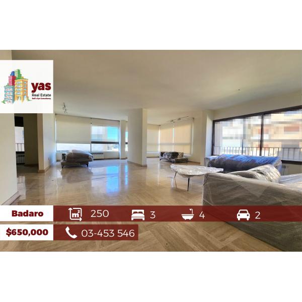 Badaro 250m2| Semi-furnished | Well maintained | Luxury | PA |