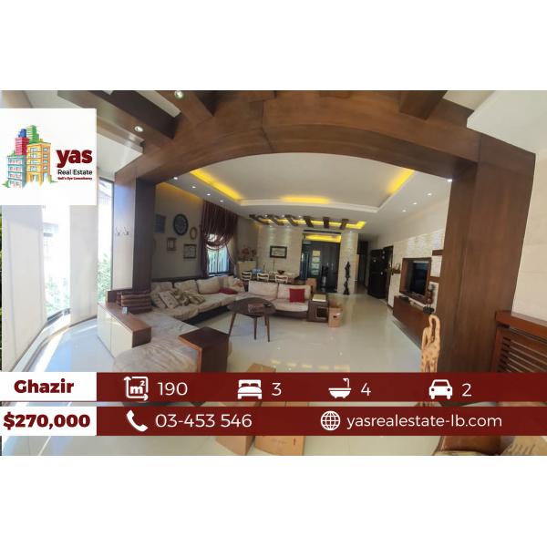 Ghazir 190m2 | Duplex | 80m2 Terrace | 80m2 Roof| Furnished | PA|