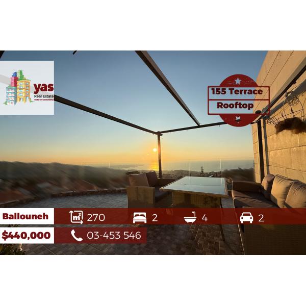Ballouneh 270m2 | Rooftop | 155m2 Terrace | Prime Location | GT |