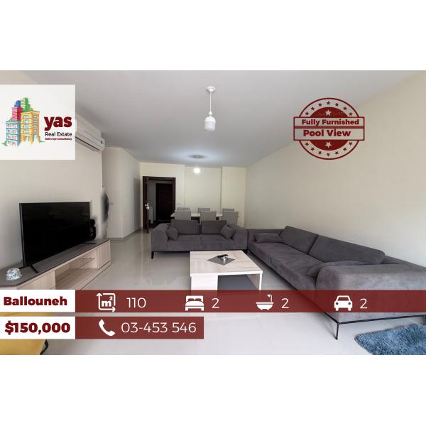 Ballouneh 110m2 | Fully Furnished | Pool View | Gated Community | GB |