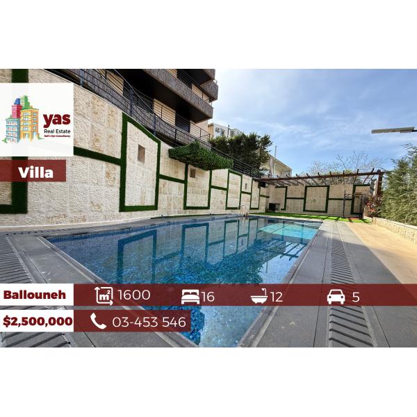 Ballouneh 1600m2 | Villa | New | Panoramic View | High-End | Unique |