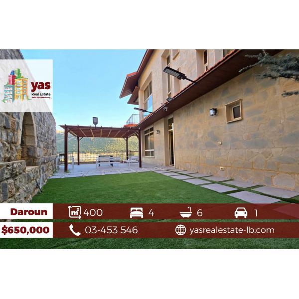 Daroun/Harissa 400m2 | 100m2 Terrace | Furnished Villa | High End | DA