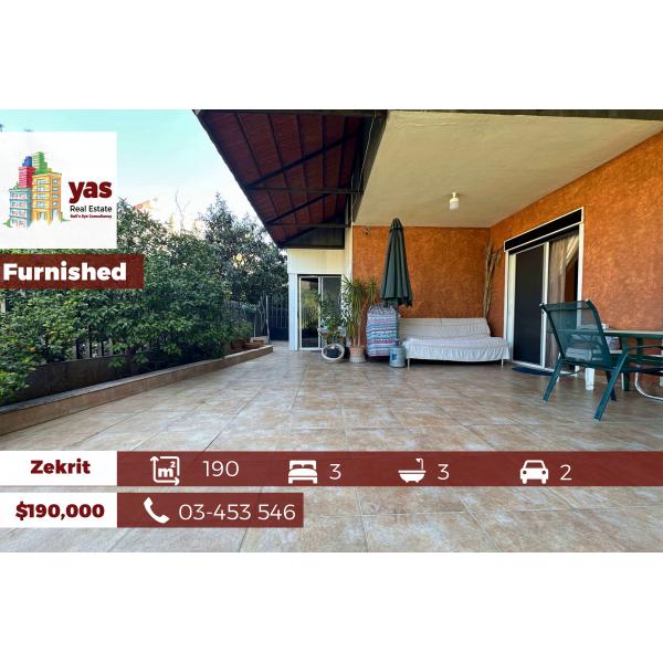 Zekrit 190m2 | 60m2 Terrace | Furnished | Partial View | Luxury | KR |