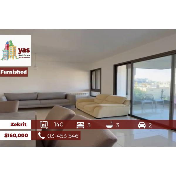 Zekrit 140m2 | Furnished | Rent | Luxury | New Flat | View | PM