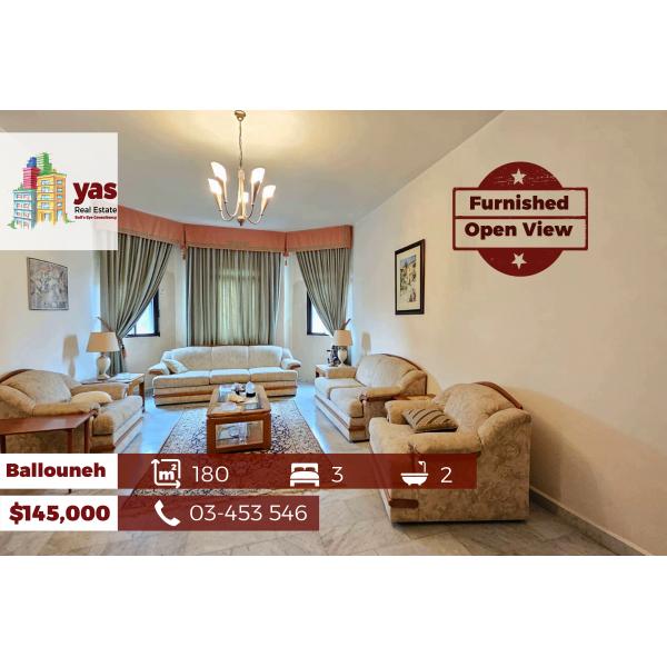 Ballouneh 180m2 | Furnished | Open Mountain View | Prime Location | TO