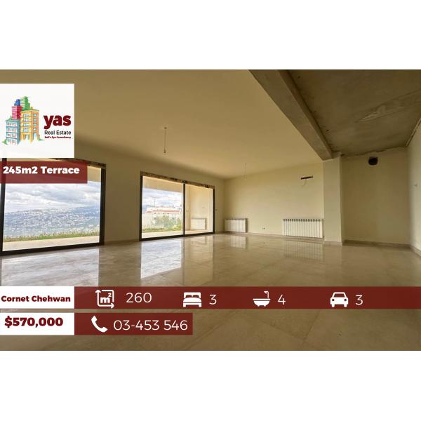 Cornet Chehwan 260m2 | 245m2 Terrace | Brand New | Panoramic View | KR