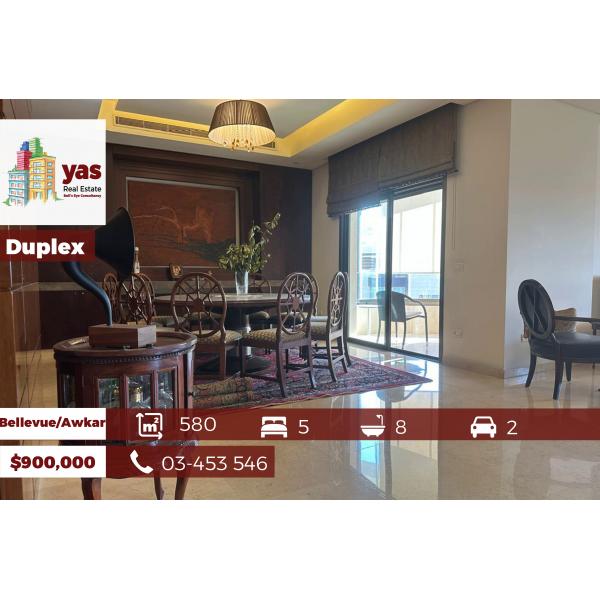 Bellevue/Awkar 580m2 | Rooftop Duplex | Decorated | View | CL/KR