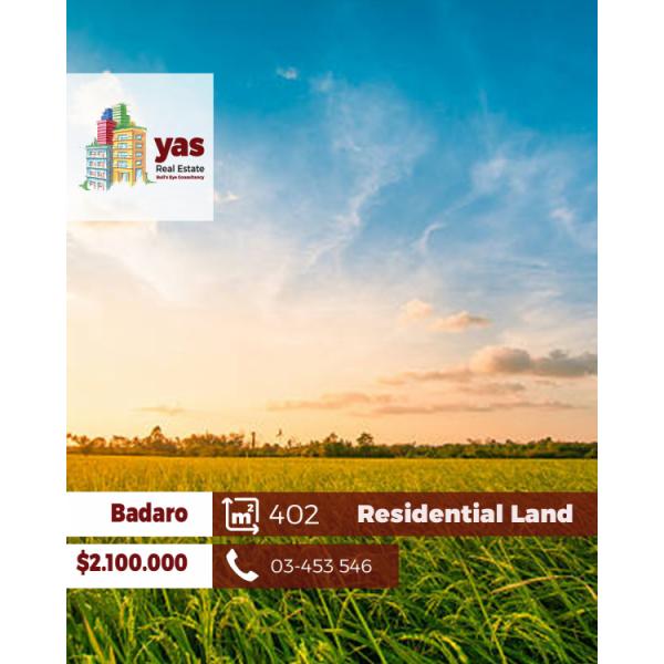 Badaro 402m2 | Residential Land | Prime location | Classy Area | AA