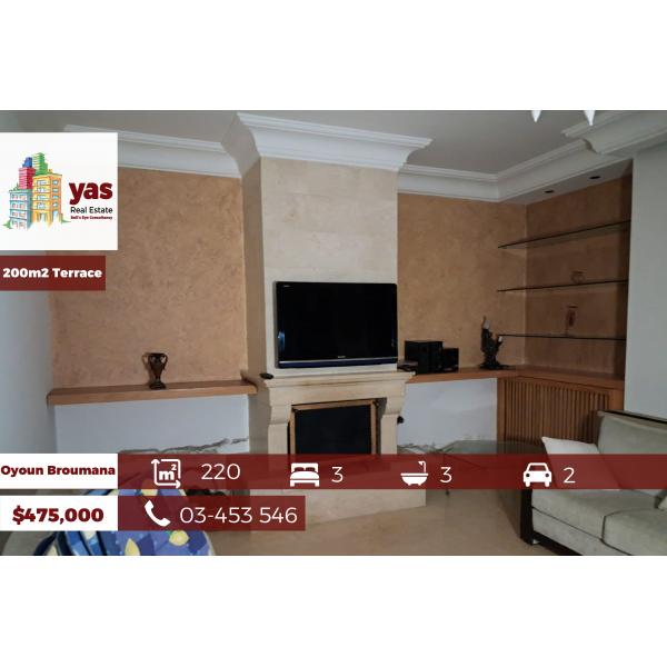 Oyoun Boumana 220m2 | 200m2 Garden/Terrace | standalone | View | AMK |