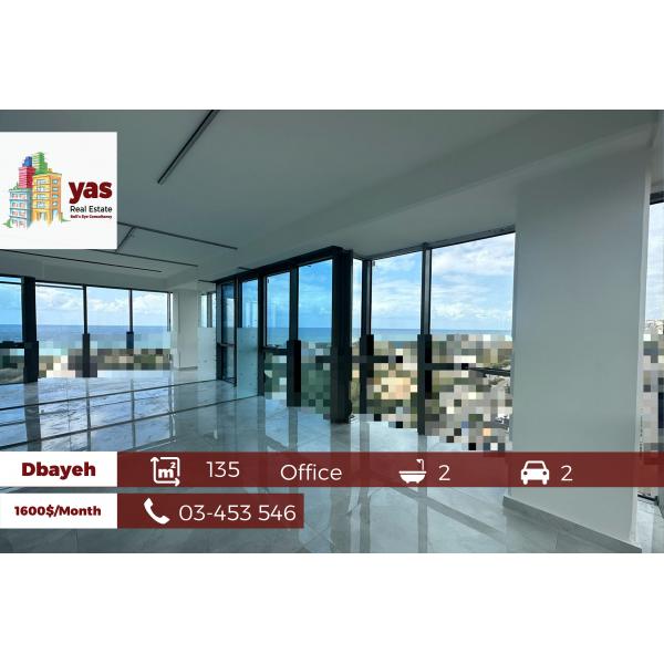 Dbayeh 135m2 | Office | Rent | prime location | luxury| Sea View | MJ