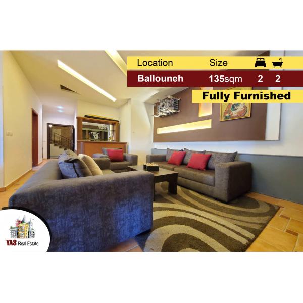 Ballouneh 135M2 | 50M2 Terrace | Furnished | Upgarded | Catch |