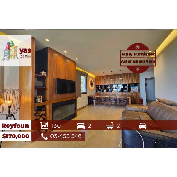 Reyfoun 130m2 | Fully Furnished | Breathtaking View | Calm Area | DA