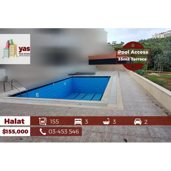 Halat 155m2 | 35m2 Terrace | Amazing View | Pool Access | ABA |
