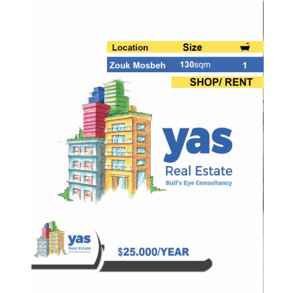 Zouk Mosbeh 130m2 | Shop | Rent | Accessible | CHN |