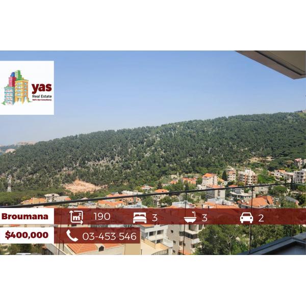 Broumana 190m2 | Brand New | Cave | Prime Location | Open View | PA |