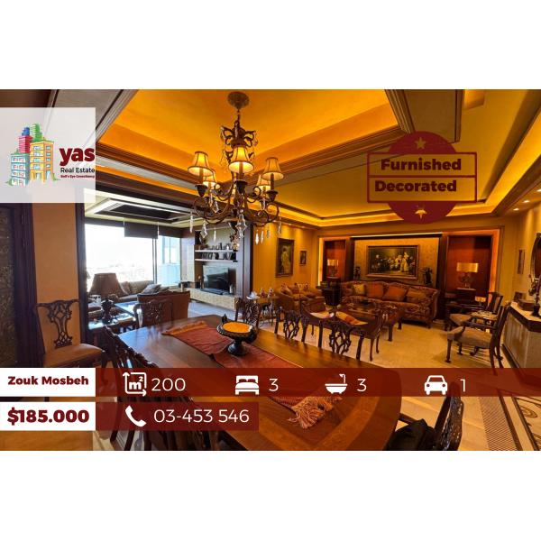 Zouk Mosbeh 200m2 | Furnished | Decorated | Prime location | CHN