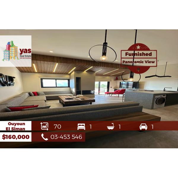 Ouyoun El Siman 70m2 | Furnished Chalet | Open View | Calm Area | DA
