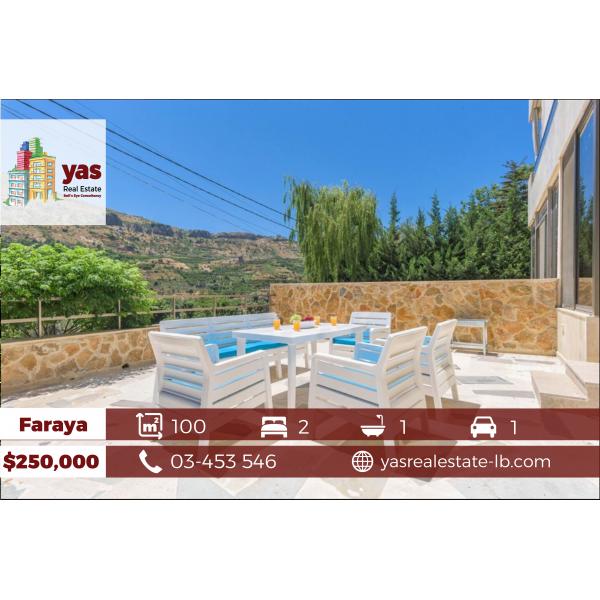 Faraya 100m2 | Terrace 40m2 | Decorated/Furnished | Mountain View| PA|