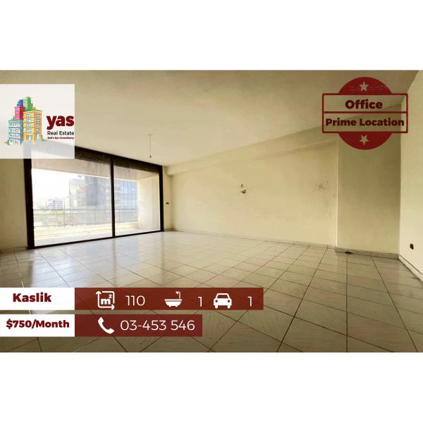 Kaslik 110m2 | Office | Rent | Active Street | Ideal investment |EH/IV