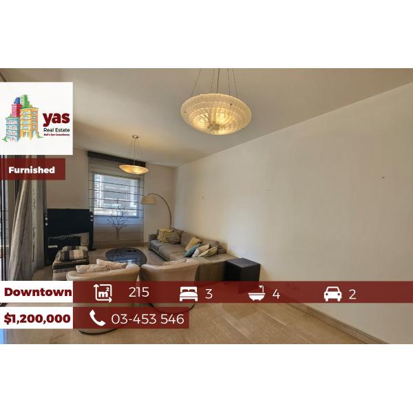 Downtown 215m2| Decorated/Furnished | Prime Location | PA |