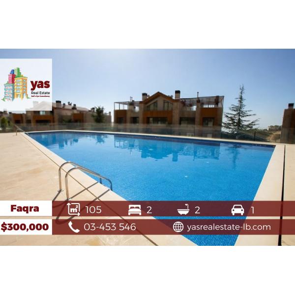 Faqra 105m2 | Fully Furnished /Equipped |Common Pool|24/7 Security|PA|