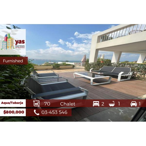 Tabarja / Aqua 70m2 | Terrace | Furnished | Sea View | Aqua 2 | AC